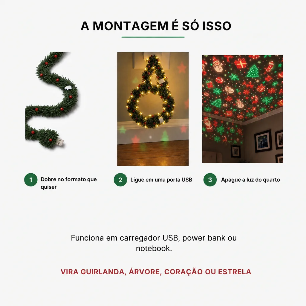 montagem em três passos